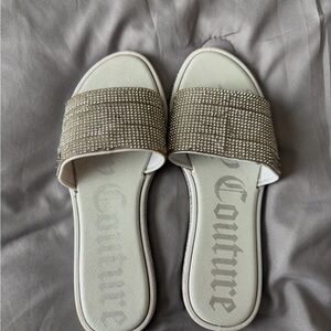 Juicy Couture silver Slide Sandals